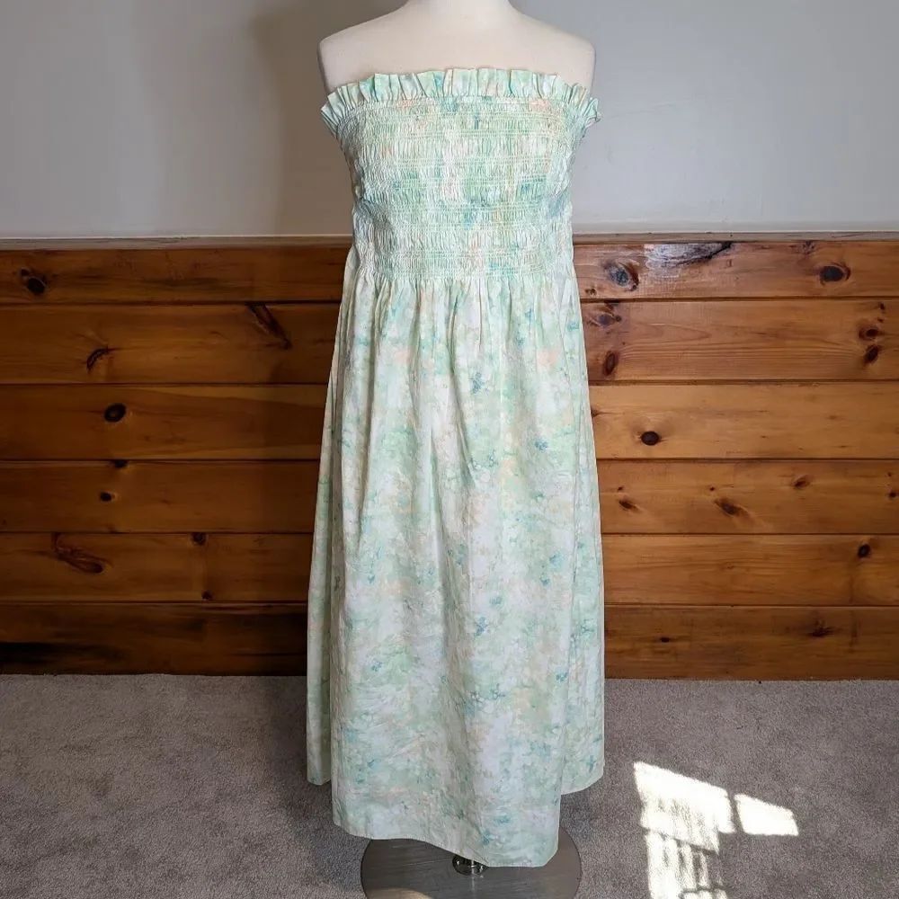H&M Mint Green Off-Shoulder Kids Dress